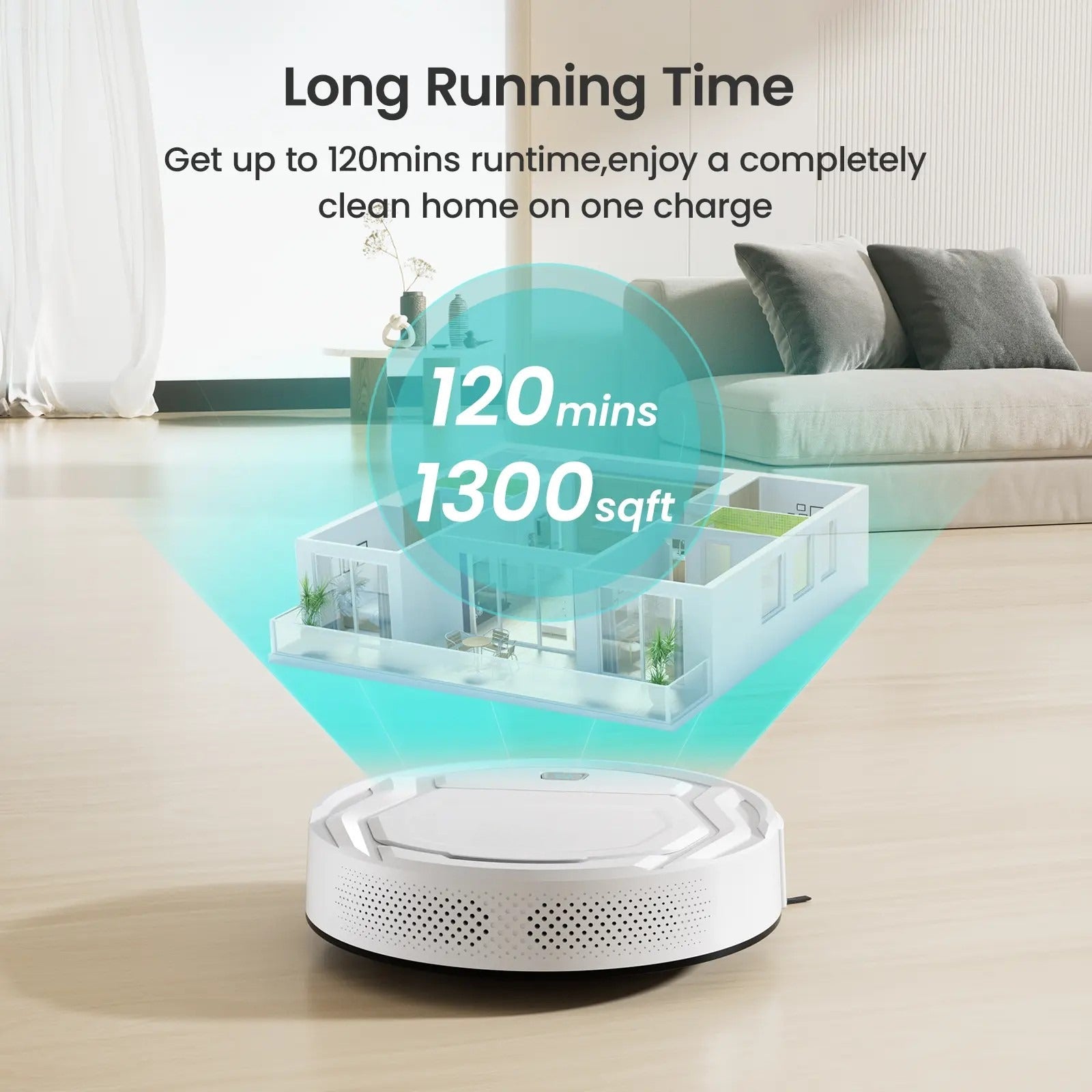 Smart Robot Vacuum Cleaner with 720° Obstacle Avoidance, App Control & 2200Pa Suction