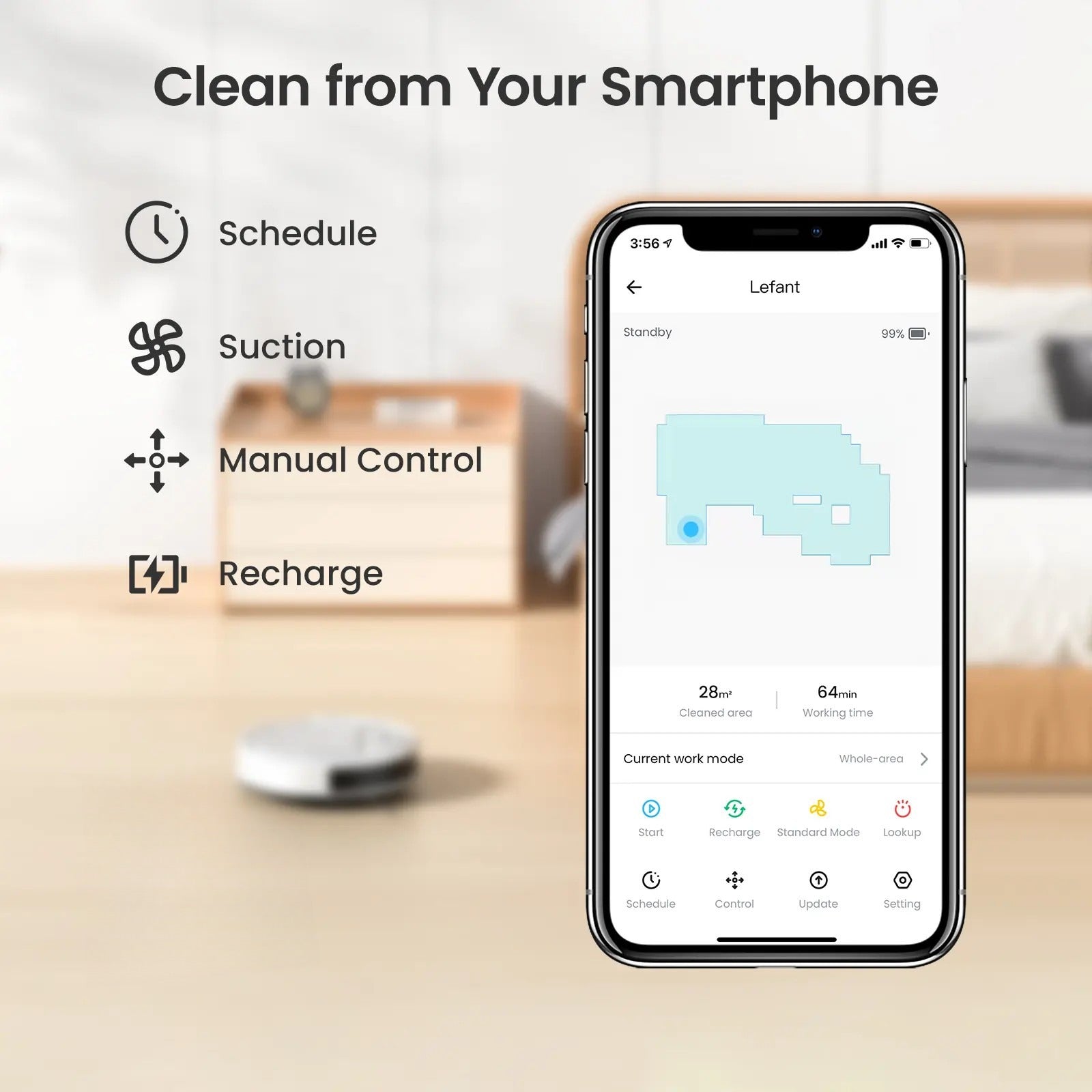 Smart Robot Vacuum Cleaner with 720° Obstacle Avoidance, App Control & 2200Pa Suction